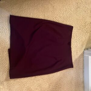 Elegant Burgundy Pencil Skirt